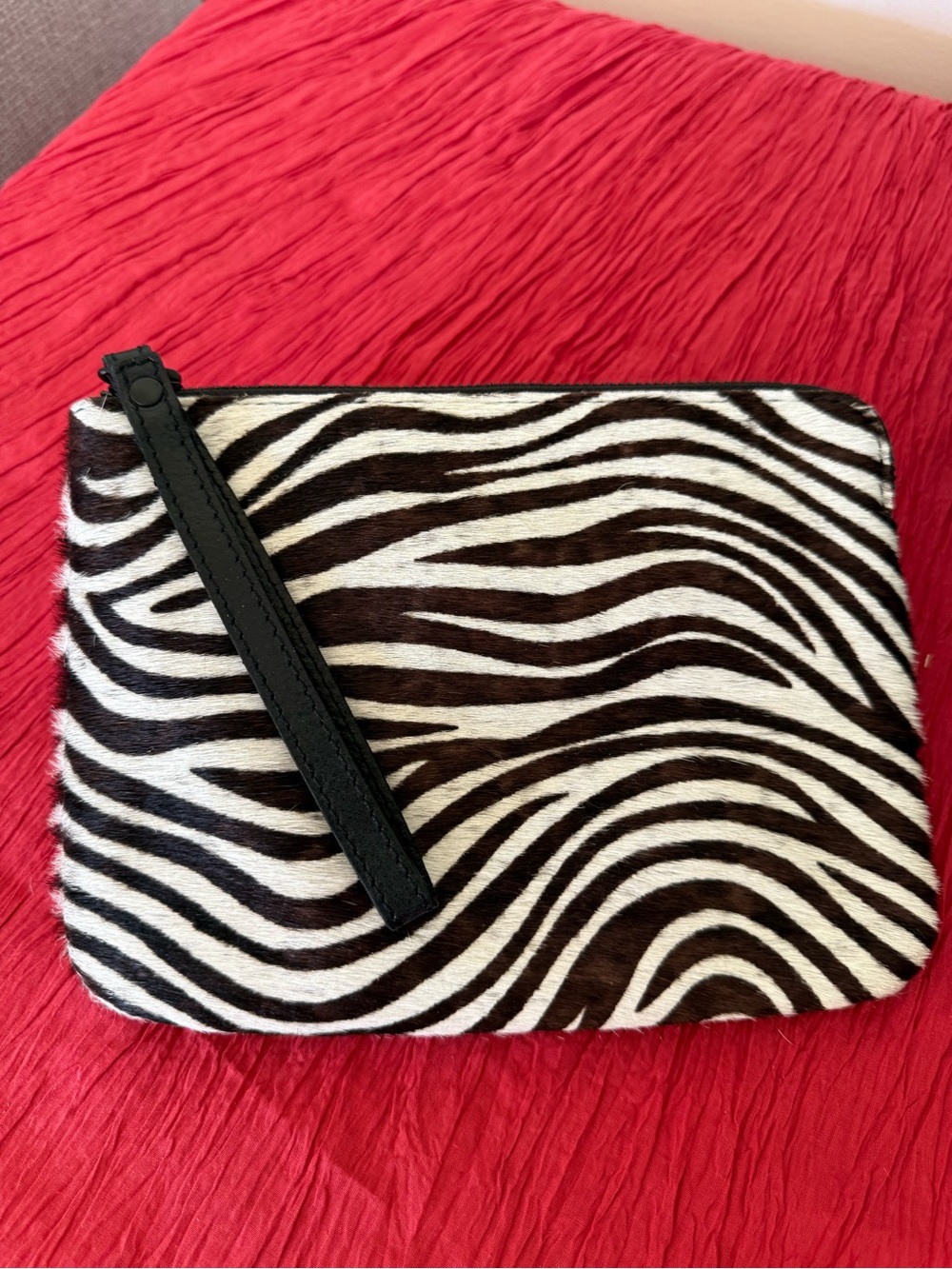 Patricia Nash Zebra Print Wristlet Clutch - Black & White